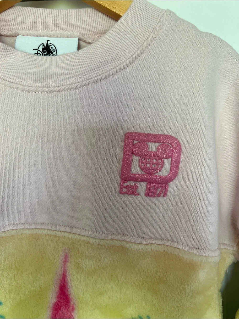 Disney World Girls Spirit Jersey Rainbow Sherpa Castle Pullover